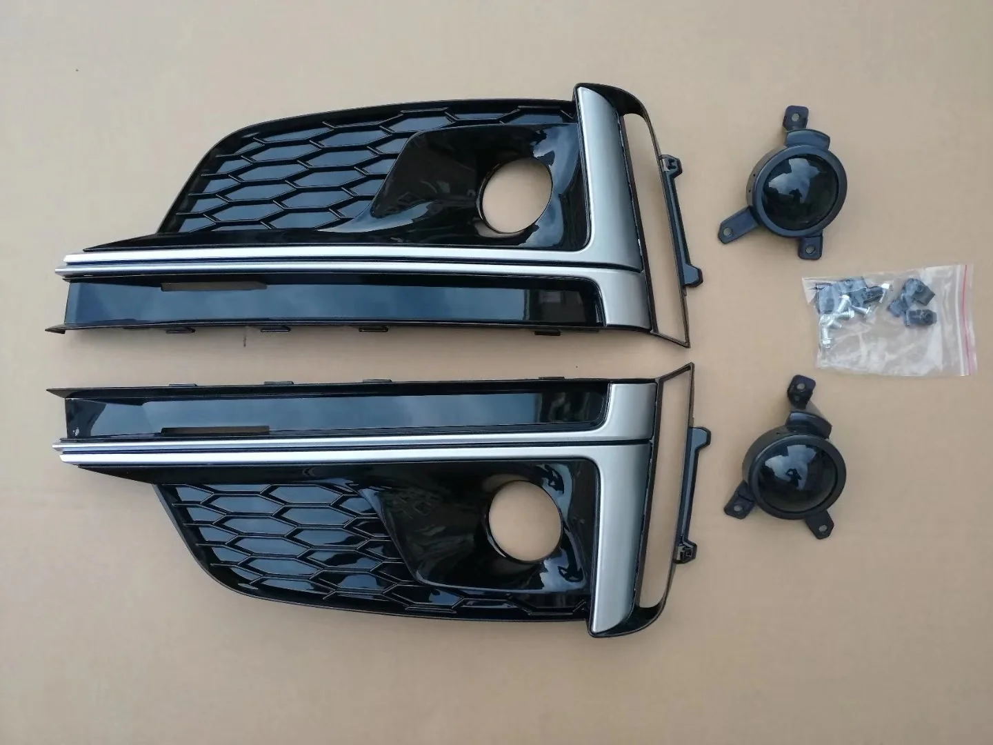 2017-2019 Audi A5 / S5 S-line Fog Grille Covers with ACC - Image 12