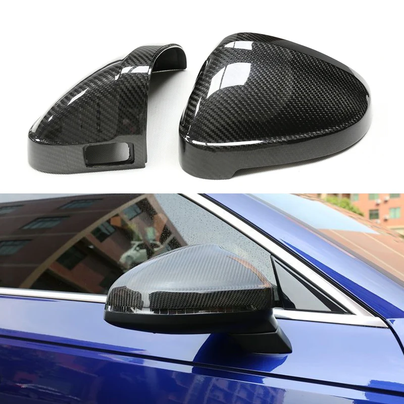 Gloss Carbon Fiber Mirror Caps for Audi Models - Image 16
