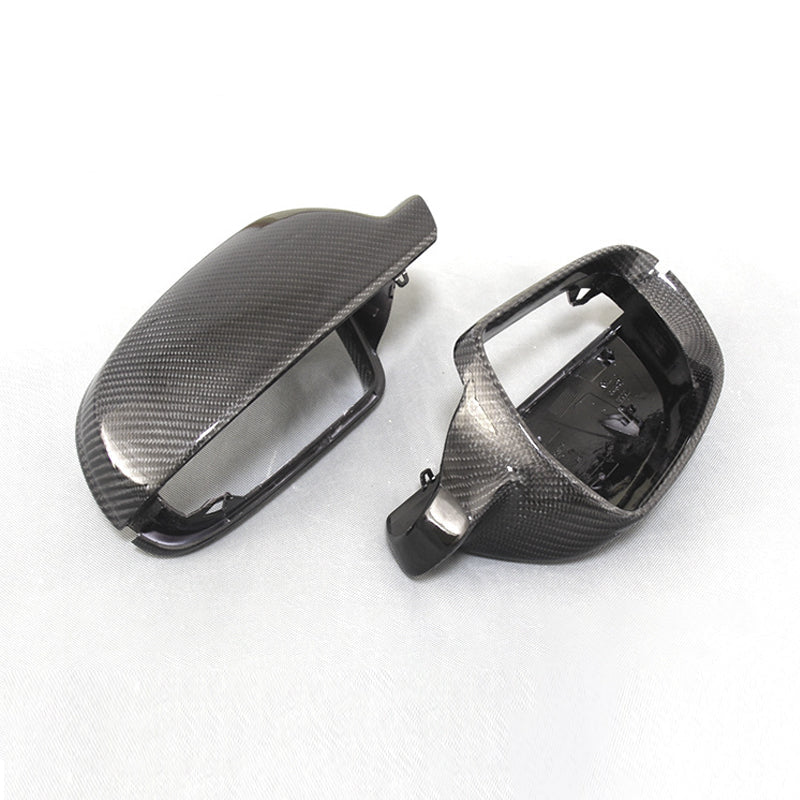 Gloss Carbon Fiber Mirror Caps for Audi Models - Image 21