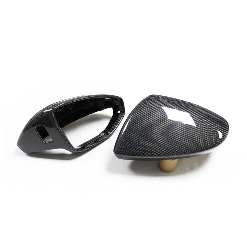 Gloss Carbon Fiber Mirror Caps for Audi Models - Image 26