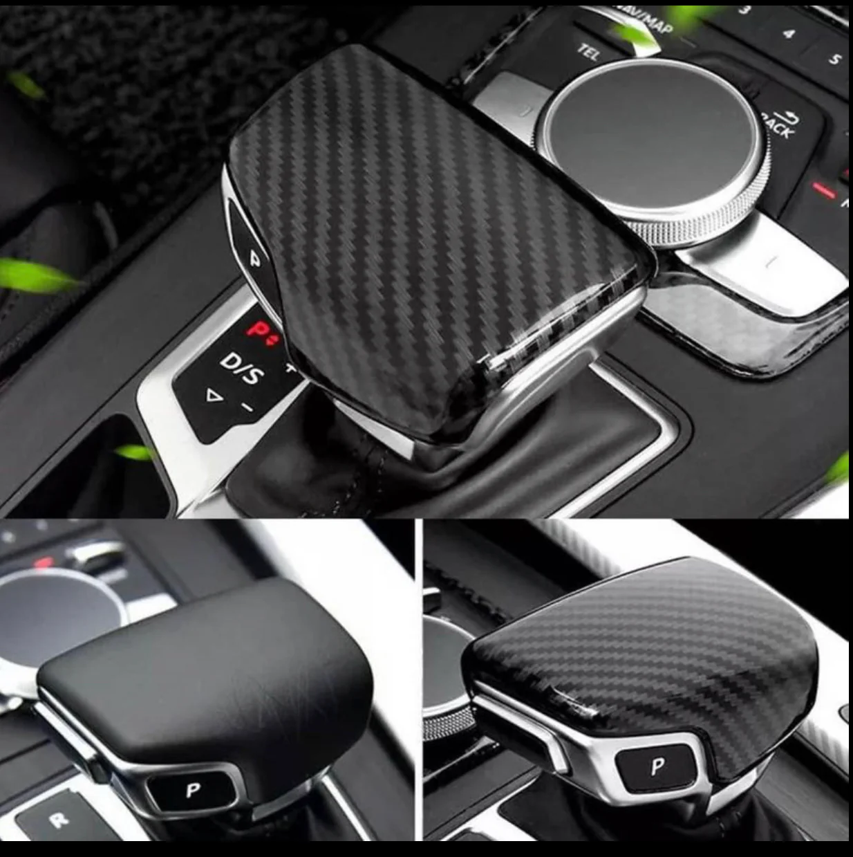 Alcantara, Carbon Fiber or Perforated Leather Gear Shift Knob cover For Audi B9 models - Image 10